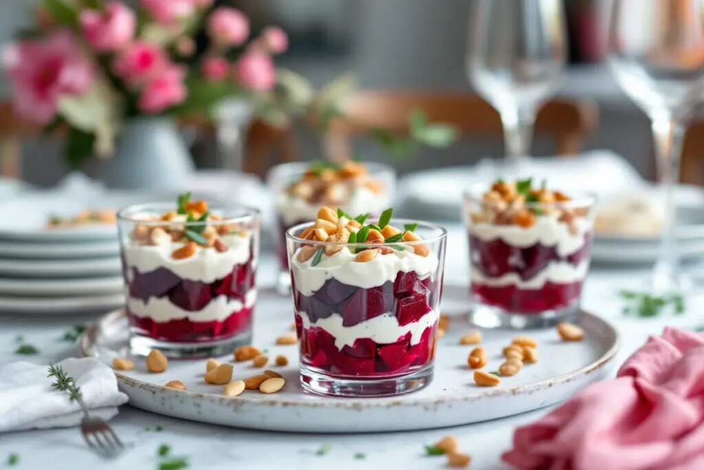 Ces verrines à la betterave faciles à préparer font toujours sensation sur la table (j'étais perplexe, je suis maintenant convaincu).jpg