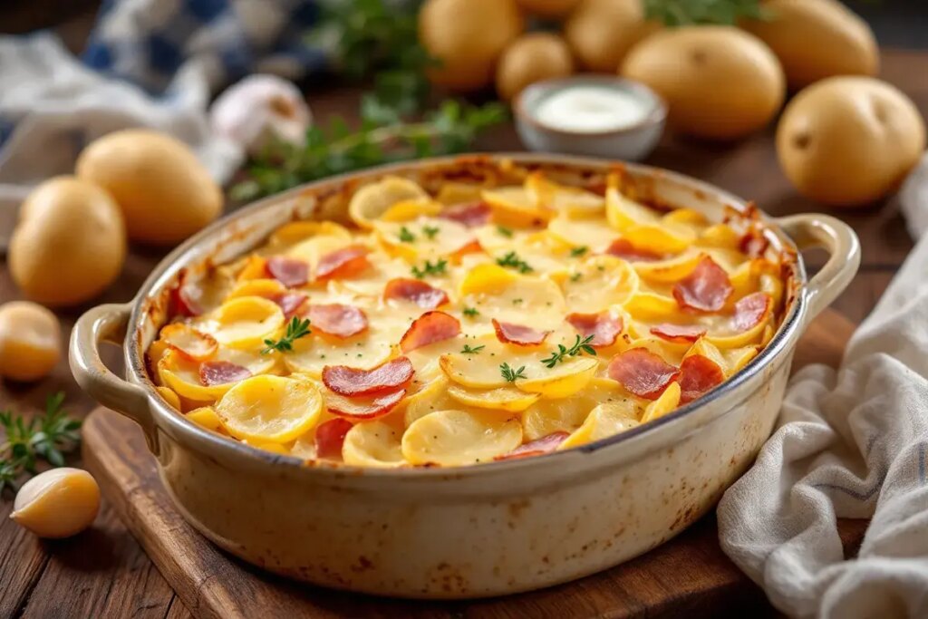 Gratin pommes de terre, jambon et emmental : voici la recette qui bluffe tout le monde en 20 minutes.jpg