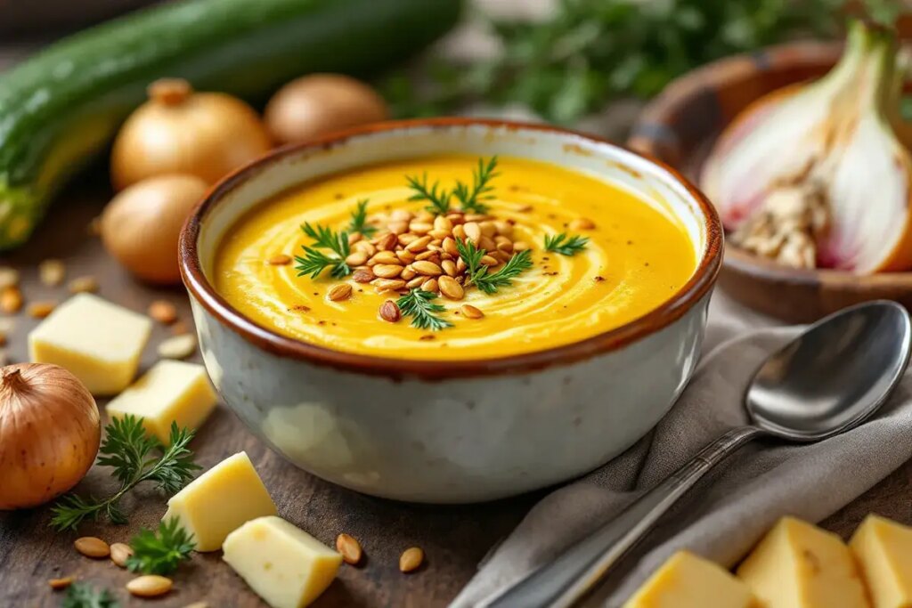 Ma recette de soupe de courgettes à la Vache qui rit - Onctueuse et réconfortante avec les journées froides qui arrivent.jpg