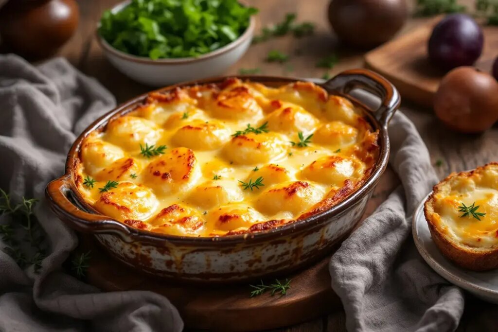 Plat chaud et gourmand : ce gratin pommes de terre & fromage filant est parfait pour les soirées froides.jpg