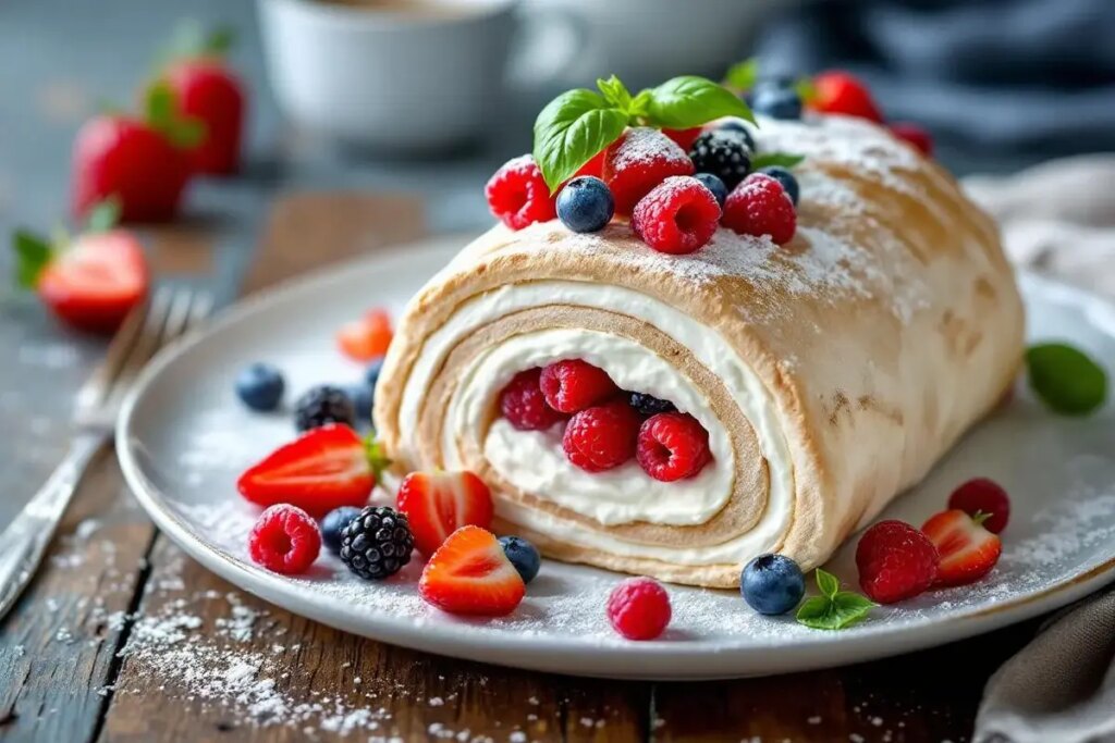 « Ultra-facile et bluffante » : la pavlova roulée de Julie Andrieu qui change tout en cuisine.jpg